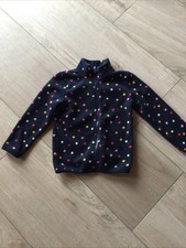 Topolino Mädchen Fleecejacke - marine mit Punkten - Gr. 116 - NEU