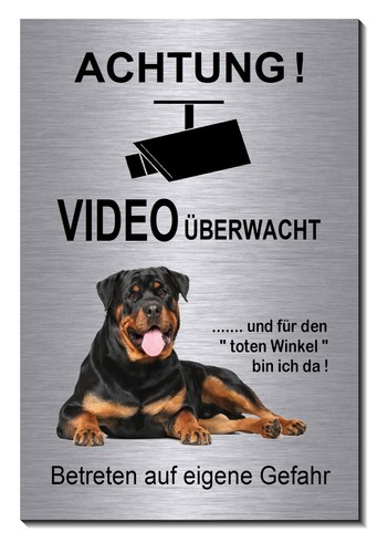Rottweiler-Hund-Aluminium-Edel