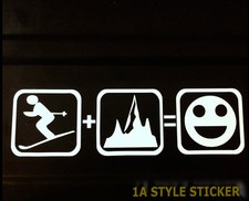 Ski Aufkleber 20 cm groß powder ski freeride ski bindung ski kinderski dsv osv 