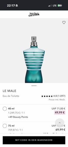 Jean paul gaultier male - male, eau