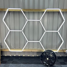 5x Hexagon LED Lampe Röhr Waben Werkstatt Garage Wand Decken Leuchte Beleuchtung