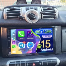 4G+128GB Android 15 Carplay Autoradio Für Smart Fortwo 451 2010-2015 GPS 4-Kern