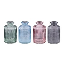4er Set Glasvasen Blumenvase