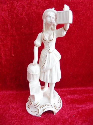 Porzellanfigur mädchen mit - ,mädchen,