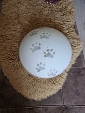 Wand-Decke Glas Hunde Pfötchen Lampe Kinder Schlafzimmer Warmes Licht LED 