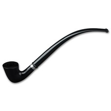 Lesepfeife Capitello Bruyéreholz schwarz gebogen, 9mm-Mundstück, NEUWARE