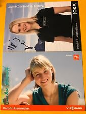 2 Autogramme BIATHLON Maren HAMMERSCHMIDT Weltmeisterin + Carolin HENNECKE xyz