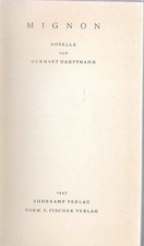 Gerhart hauptmann mignon - hauptmann,