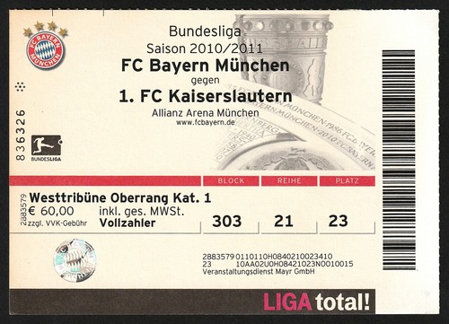 Ticket 2010 bayern - |,