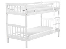 Hochbett für Kinderzimmer 2 Betten 90x200 cm Kieferholz weiß Revin