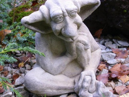Steinfigur garten troll - -,
