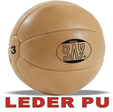 BAY LEDER PU Medizinball Braun