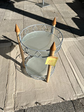 Glas/Buche Metall Rundtisch /