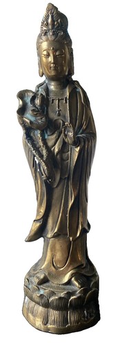 Messing figur guanyin buddha - guanyin,
