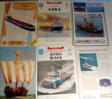 Kartonmodell  5 SCHIFFE