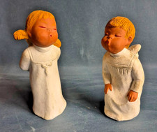 Boho Engel (Junge und Mädchen), v. Jullar Spanien, Keramik, 1970er Jahre