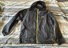 Training Sport Regenjacke mit Kapuze Schwarz/gelb