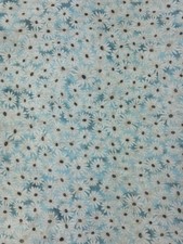 Blue Daisy Crinkle Chiffon (verschiedene Größen) Stoff