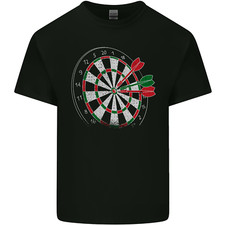 Distressed Dartscheibe Herren T-Shirt aus leichter Baumwolle