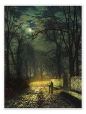 Poster Eine mondbeschienene