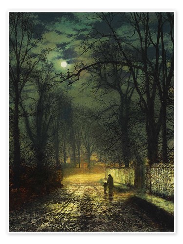 Poster eine mondbeschienene - poster,