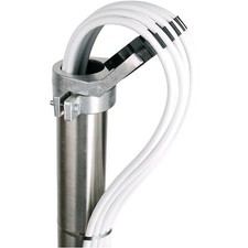 Sat Mastkappe Aluminium für Antennen-, Solar- oder Stromeinführung mit Kabeldurc