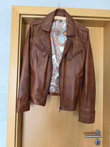 Damen lederjacke braun kurz - damen,