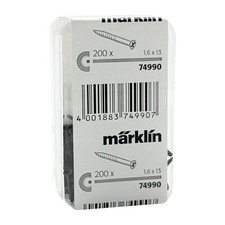 Märklin H0 74990 - 200 Gleis-Schrauben (1,6 x 13 mm) passend fürs C-Gleis 20/13