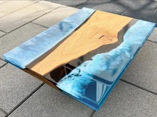 Blauer Epoxid River Tisch |