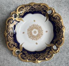 WEIMAR KATHARINA Schale PRUNKSCHALE Fußschale BAROCK Echt Kobalt GOLD 21 cm
