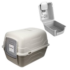 Katzenklo mit Deckel Schaufel Filter - Haube kippbar - große XXL Katzentoilette