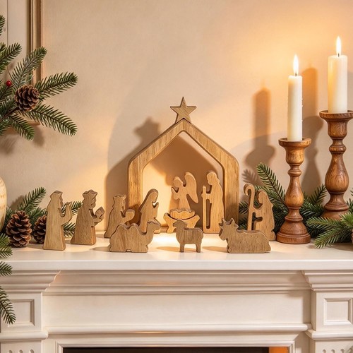 Hanobe weihnachtskrippe holz - hanobe,