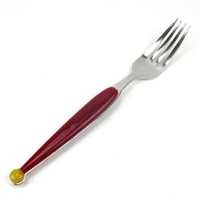 WMF Gabel Serie Fantasia Rot/Geld Matteo Thun Design ca. 19,8 cm Memphis Ära