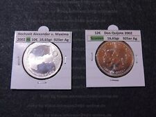 NL 10€ 2002 Hochzeit Alexander u. Maxima + Spanien 12€ Don Quijote 2002