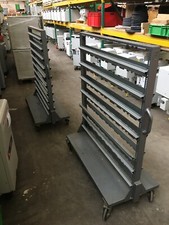 Kleinteilemagazin, aus Metall, Rollen