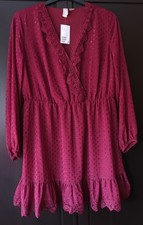 H&M Kleid Bordeauxrot Gr.46