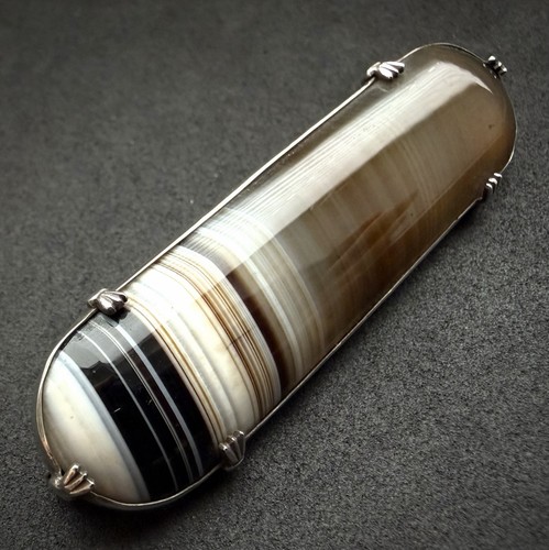 Art deco achat brosche - brosche, silber