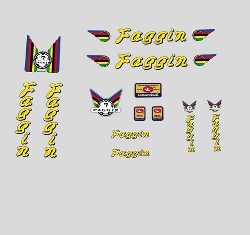 Faggin bicycle decals - faggin,
