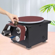 7-Gang Mini-Bandschleifer, Band+Tellerschleifer kleine Spindelschleif Maschine