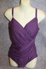 BADEANZUG SCHWIMMANZUG GRÖSSE 42 LILA SCHAUMSTOFF KÖRBCHEN VORNE WICKELOPTIK