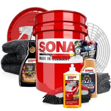 SONAX Autowäsche Auto Wasch Set Autoshampoo Felgenreiniger GritGuard Wascheimer
