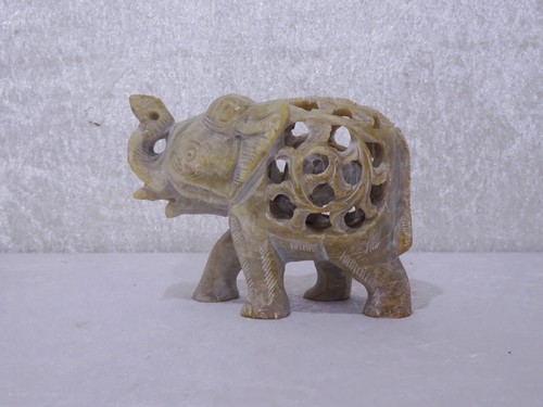 Speckstein schnitzerei elefant - schnitzerei,