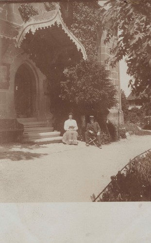Old photo postcard - photo, building