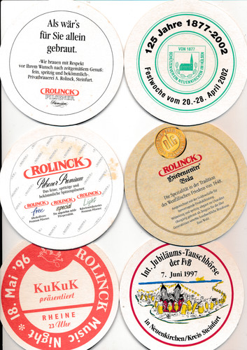 Alte bierdeckel rolinck - bierdeckel,