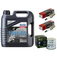 Zündkerzen Set Ölfilter 4L Öl Inspektion für BMW R 1100 S 259 R1100 S 1998-2005