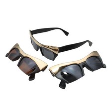 Retro Sonnenbrille spitz gold