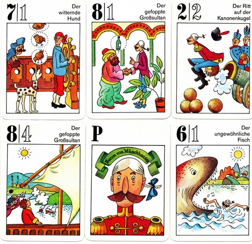 Quartettspiel münchhausens - quartettspiel, "münchhausens