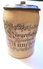 Alter Bierkrug Bürgerliches Brauhaus München 0,4l von 1894 ein Museumsstück