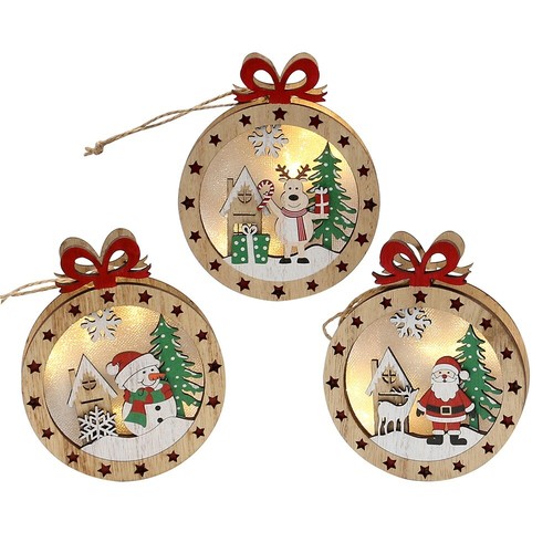 Holz 3er set mini led - mini,