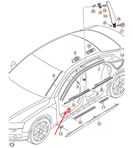 New audi front left door - a5,